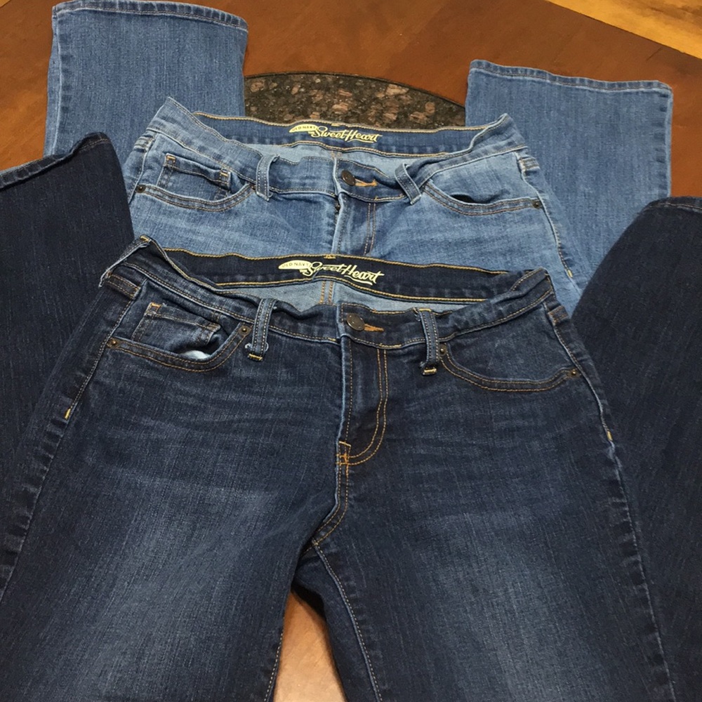 2 pair! Old Navy Sweetheart Jeans- Size 4 Short